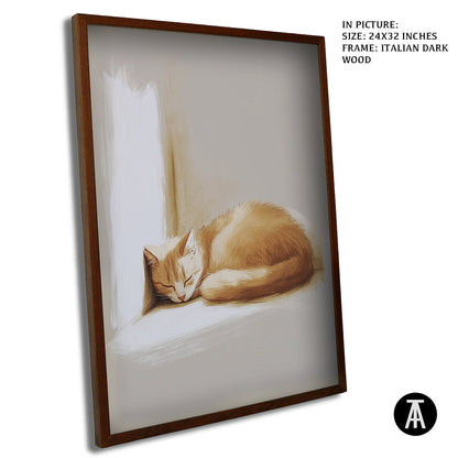 Artwork in Dark Wood Frame