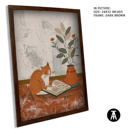 Artwork in Dark Brown Frame