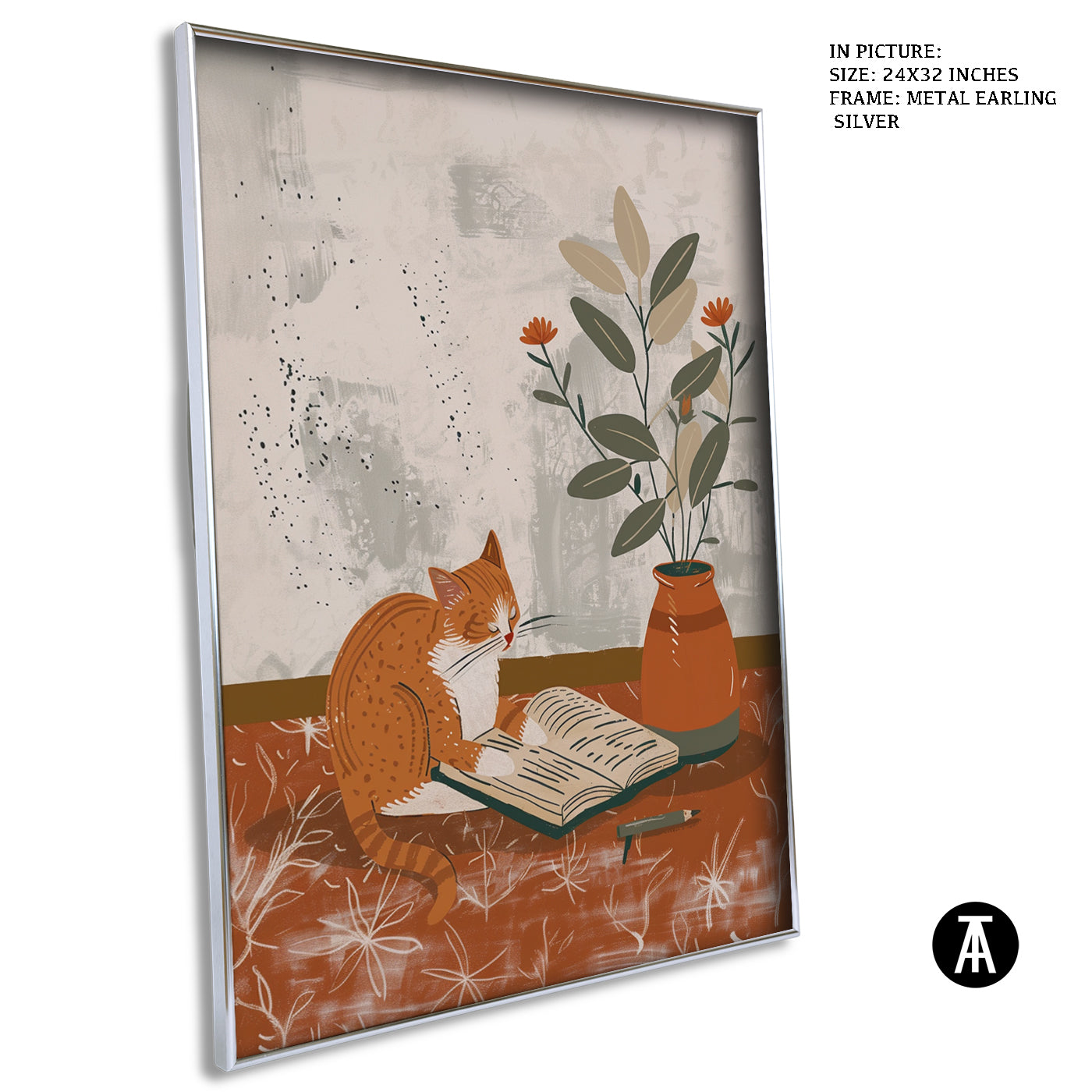 Artwork in Metal Earling Silver Frame