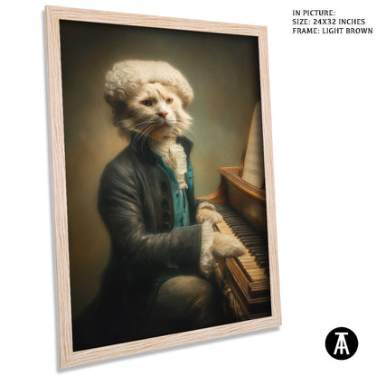 Artwork in Light Brown Frame