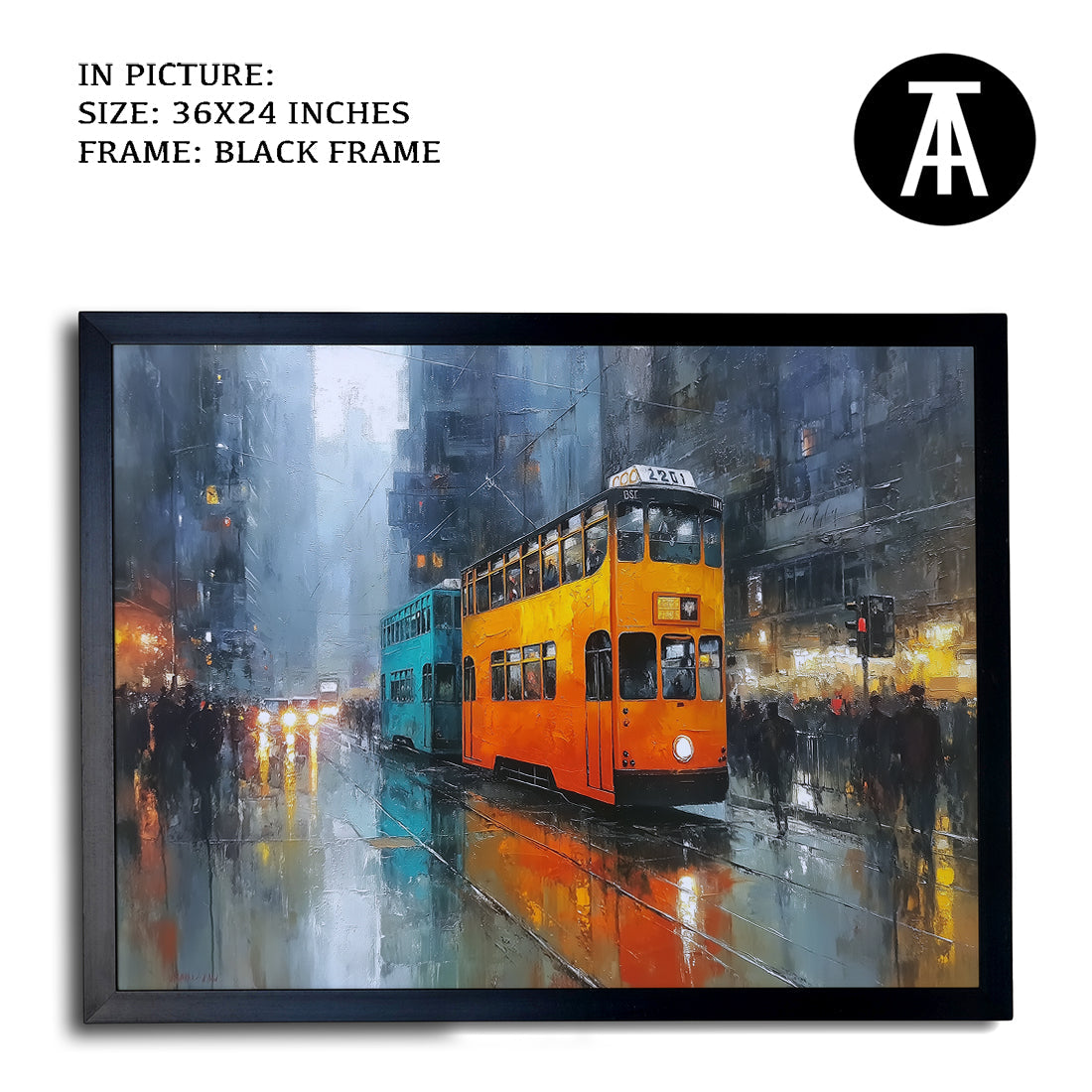 Artwork in Metal Champagne Gold Frame