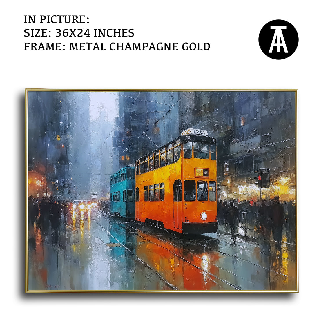 Artwork in Dark Brown Frame
