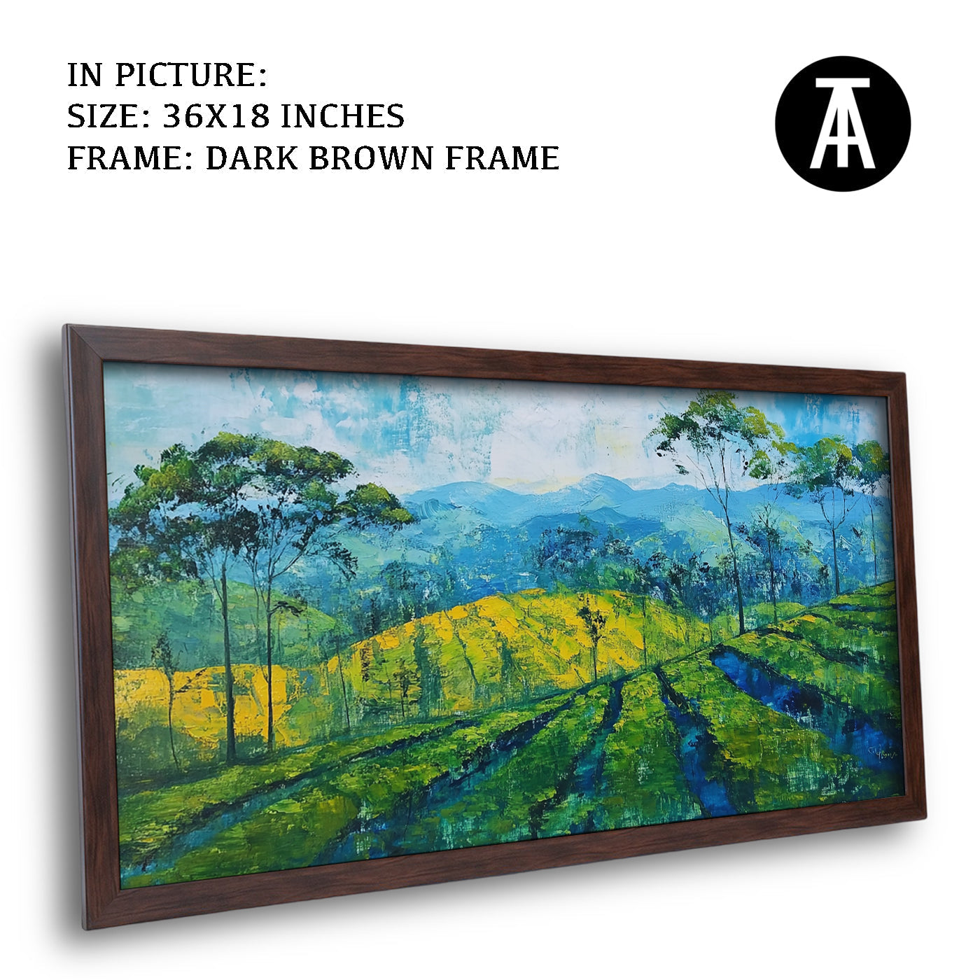 Artwork in Metal Champagne Gold Frame