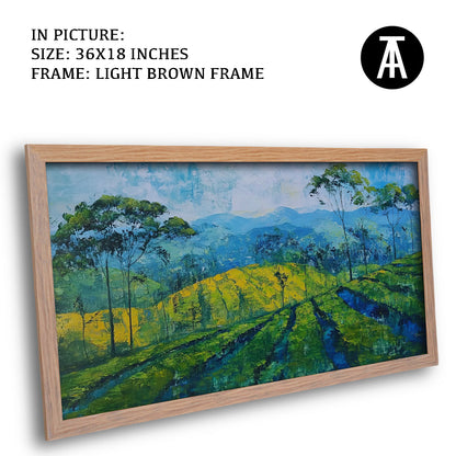 Artwork in Dark Brown Frame