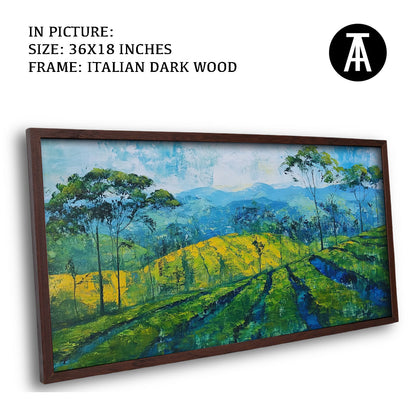 Artwork in Dark Wood Frame