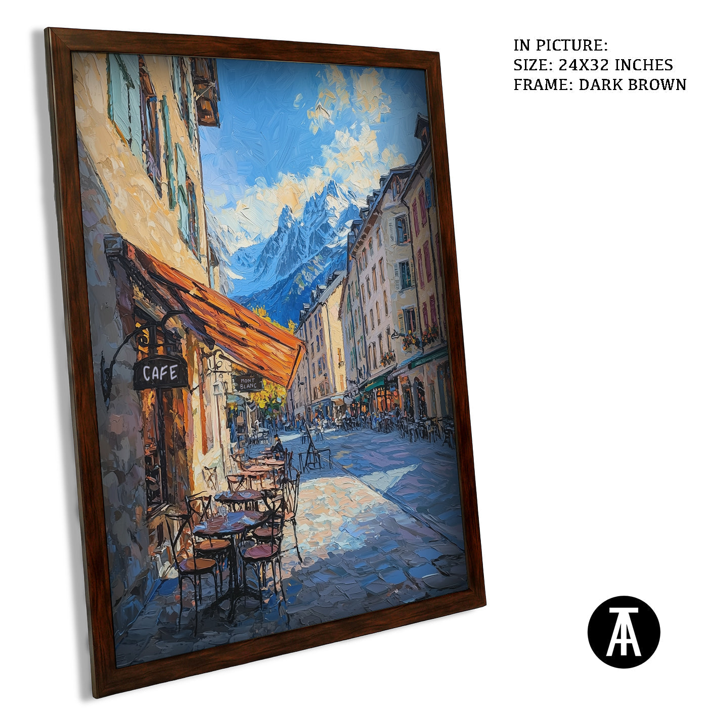 Artwork in Metal Champagne Gold Frame