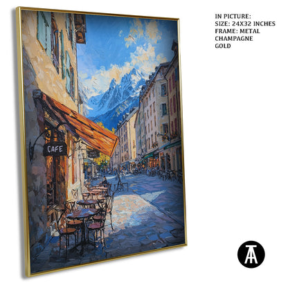 Artwork in Light Brown Frame