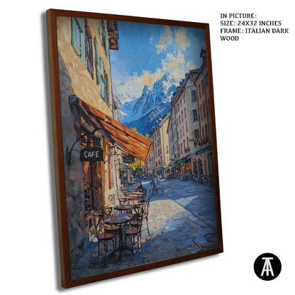 Artwork in Dark Wood Frame