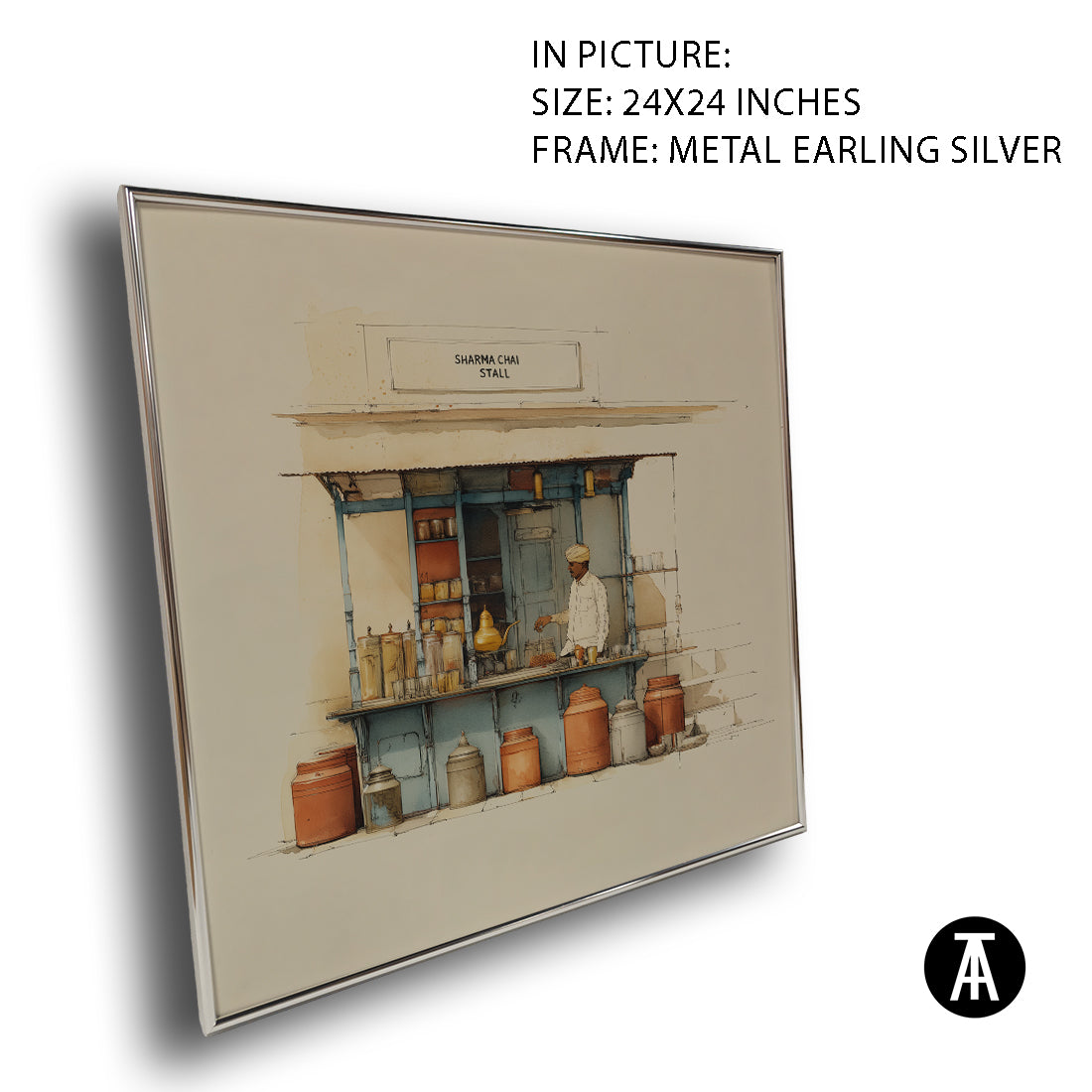Artwork in Metal Earling Silver Frame