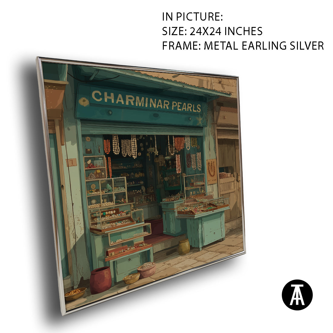 Artwork in Metal Earling Silver Frame