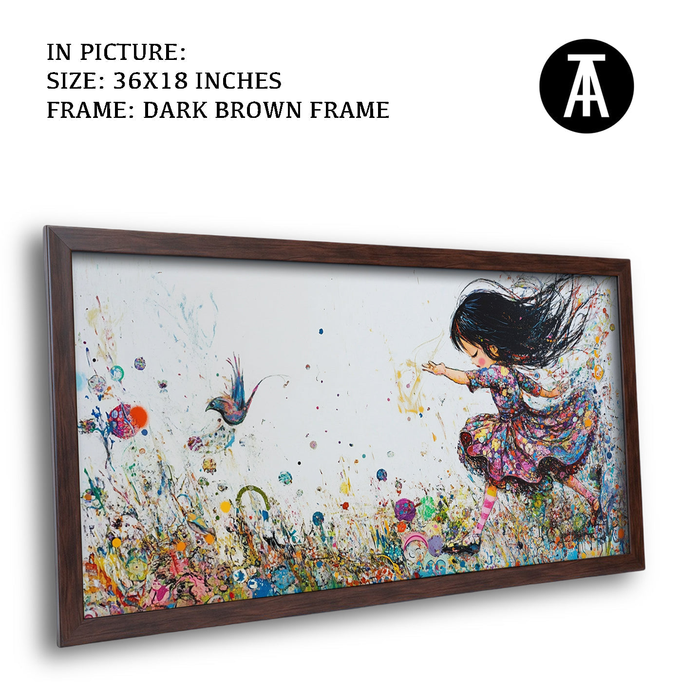 Artwork in Metal Champagne Gold Frame