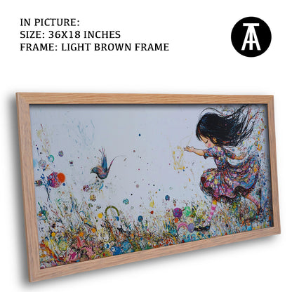 Artwork in Dark Brown Frame
