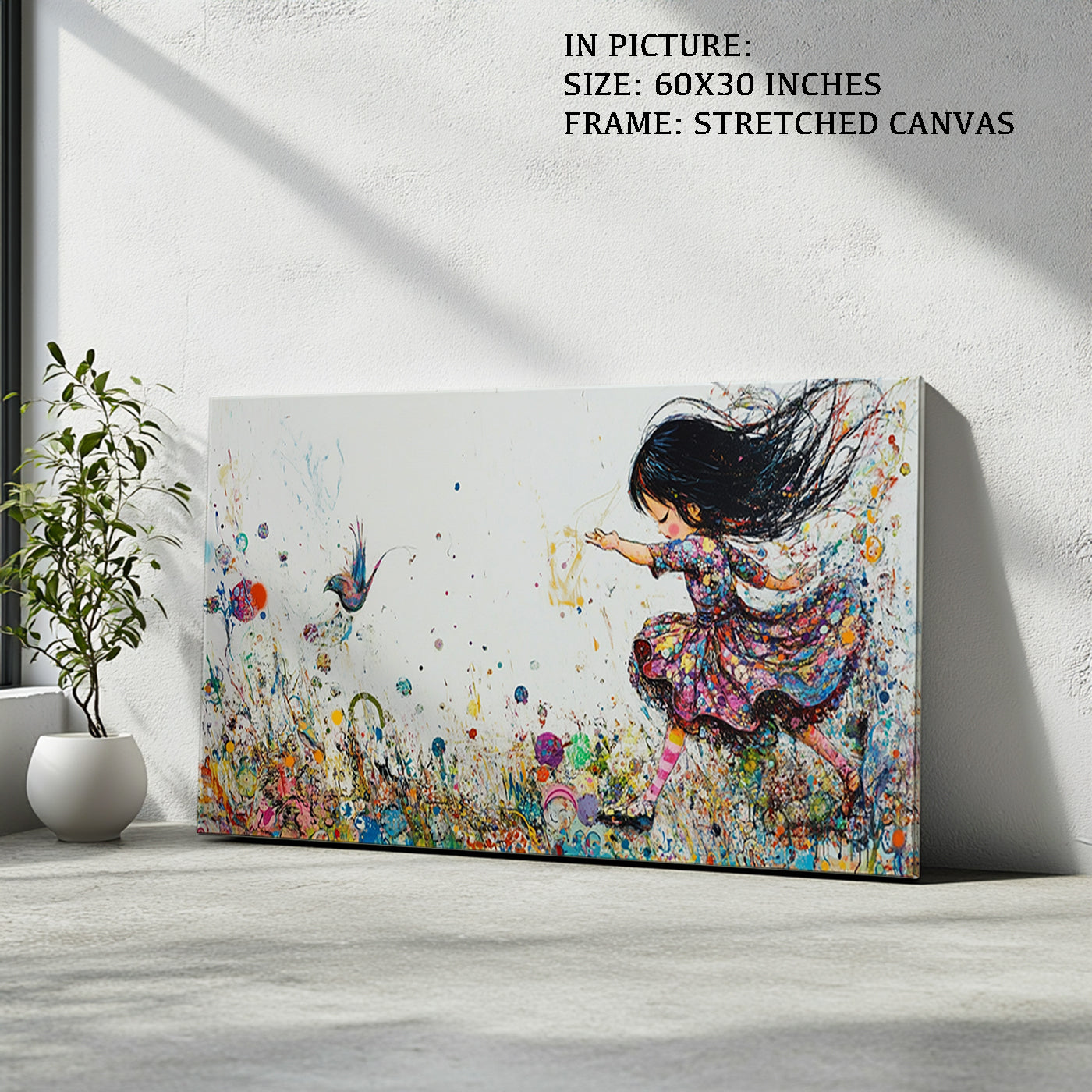 Artwork in Natural Wood Frame