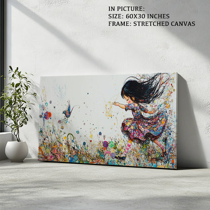 Artwork in Natural Wood Frame