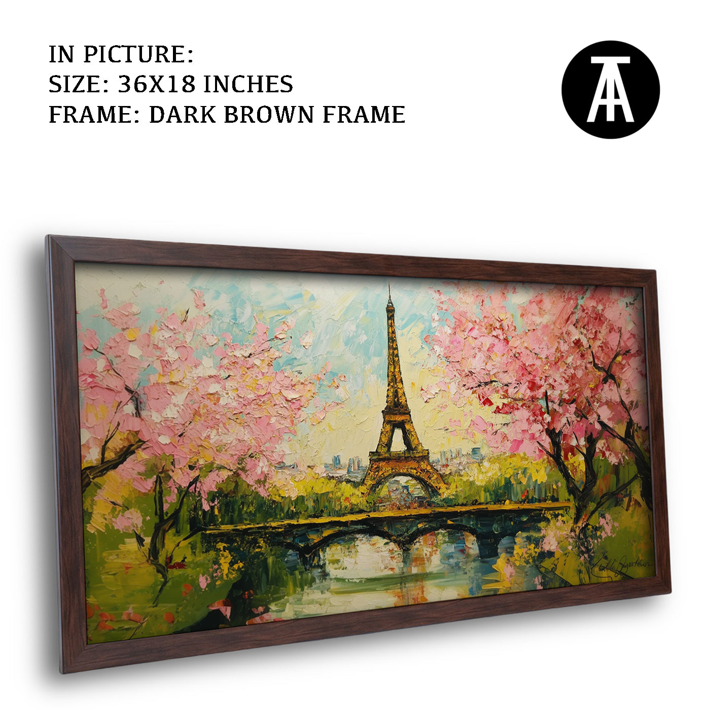Artwork in Metal Champagne Gold Frame