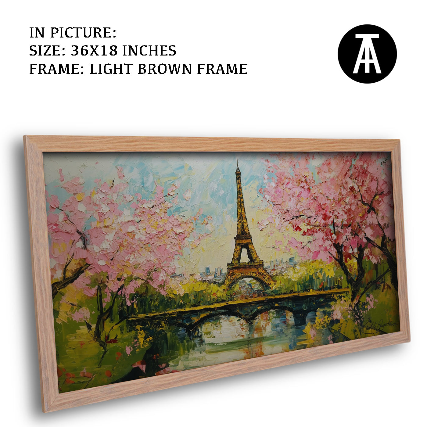 Artwork in Dark Brown Frame