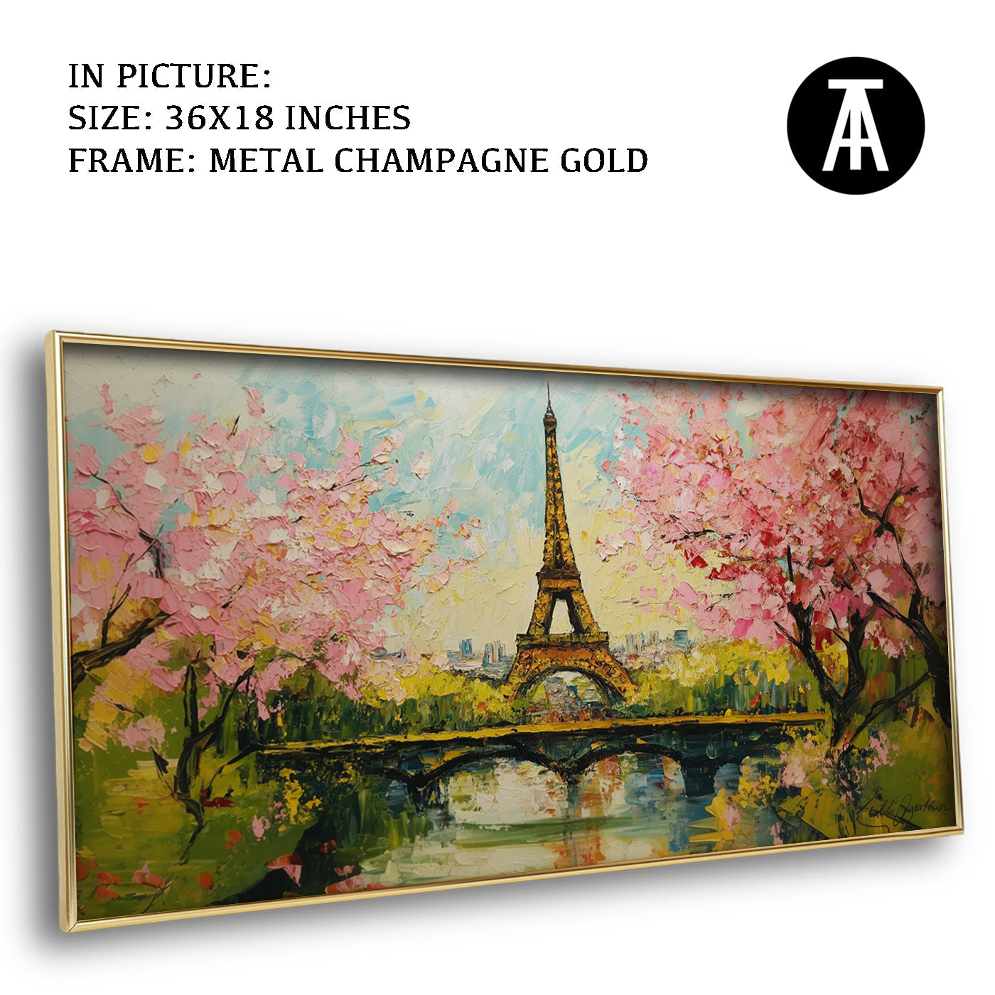 Artwork in Light Brown Frame