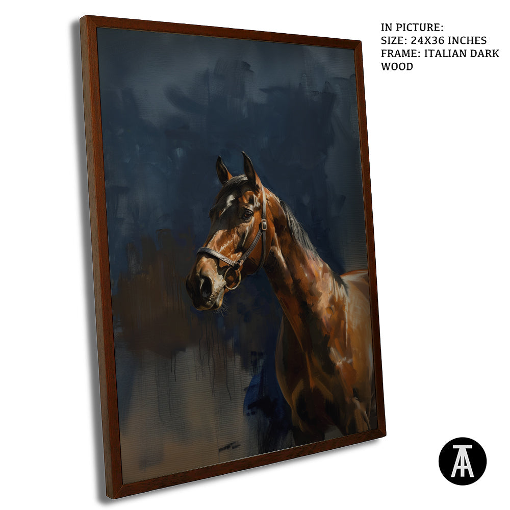 Artwork in Dark Wood Frame