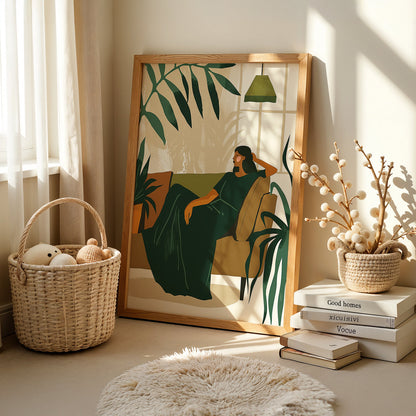 Boho Art Painting in a Lifestyle Setting