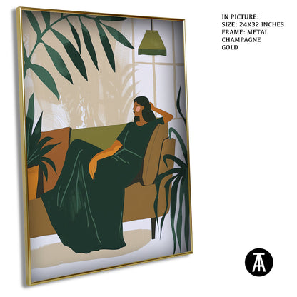 Artwork in Metal Champagne Gold Frame