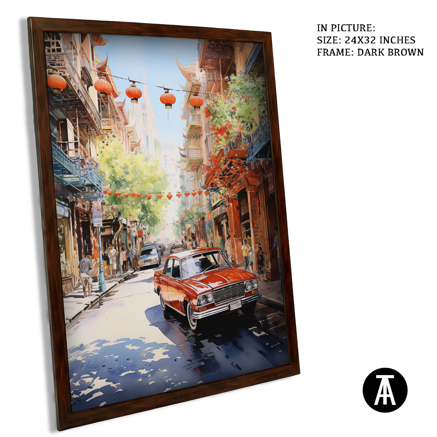 Artwork in Metal Champagne Gold Frame