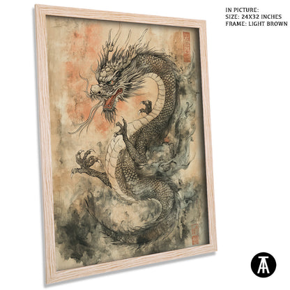 Artwork in Dark Brown Frame
