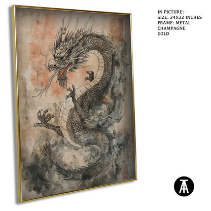 Artwork in Light Brown Frame