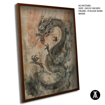 Artwork in Dark Wood Frame
