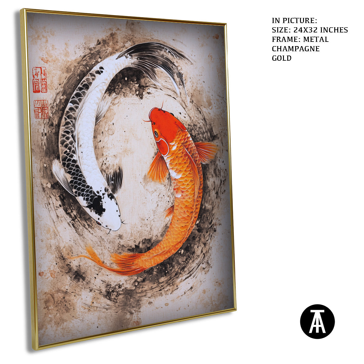 Artwork in Light Brown Frame