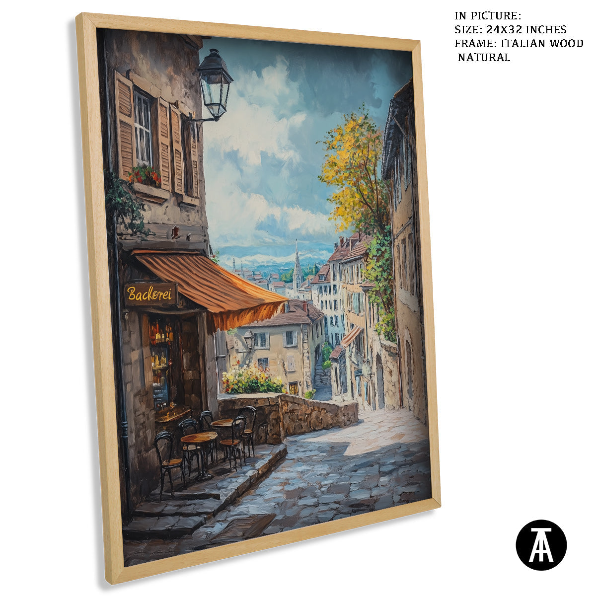 Sample Artwork in Italian Wood Framing Natural
