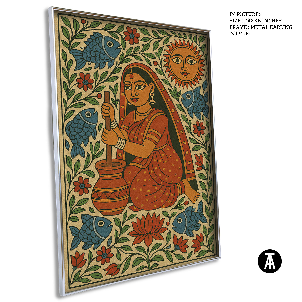 Artwork in Metal Earling Silver Frame