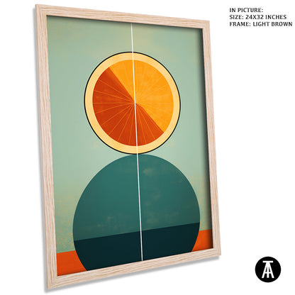 Artwork in Dark Brown Frame