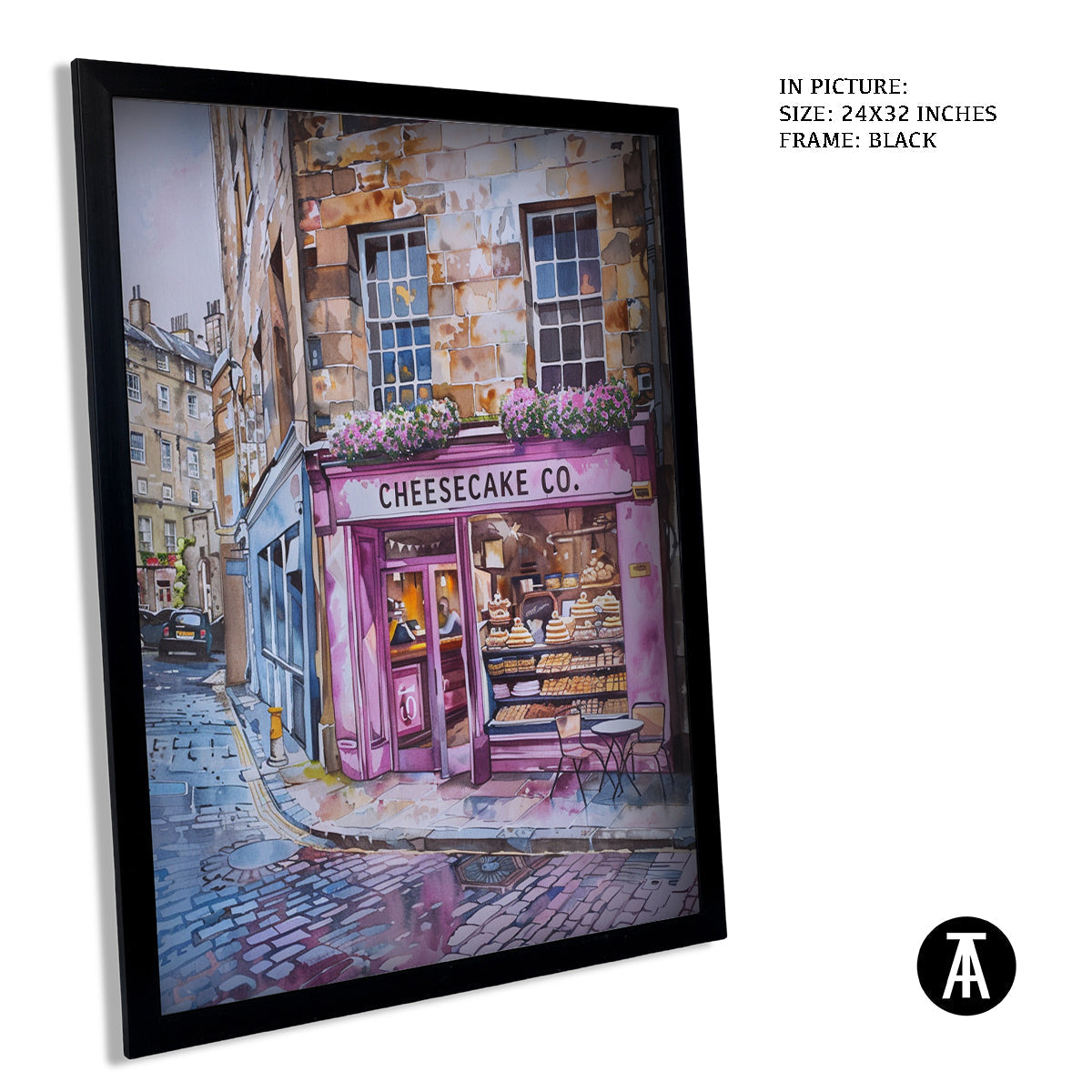 Sample Artwork in Black Frame