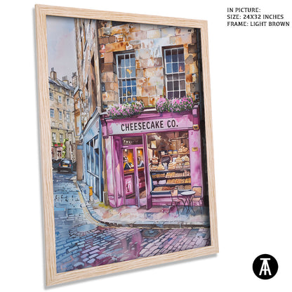 Sample Artwork in Light Brown Frame