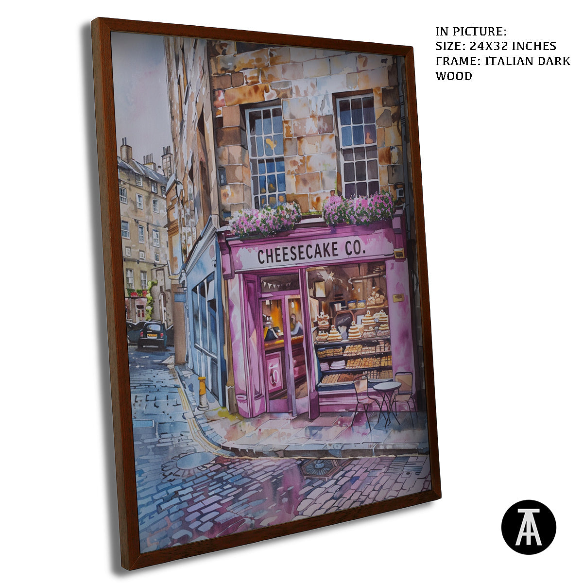 Sample Artwork in Italian Wood Framing Dark