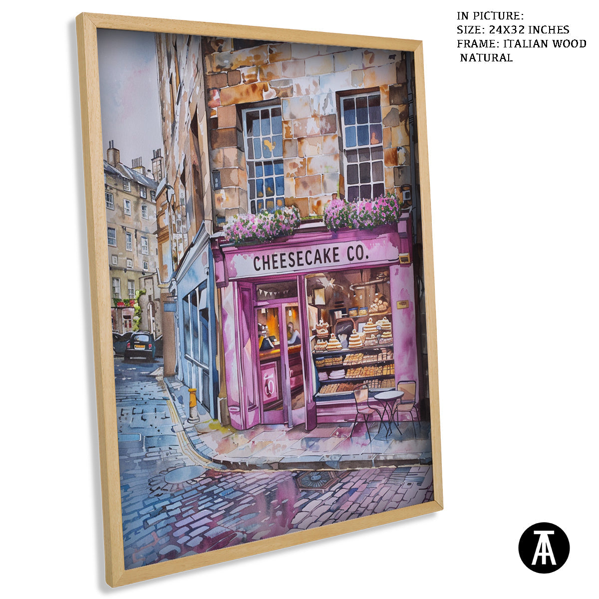 Sample Artwork in Italian Wood Framing Natural