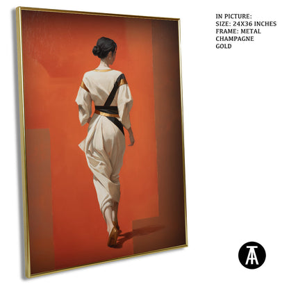 Artwork in Metal Champagne Gold Frame