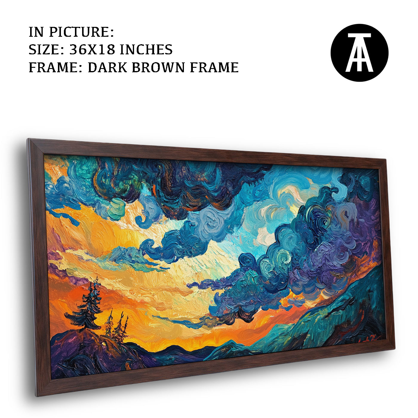 Artwork in Metal Champagne Gold Frame