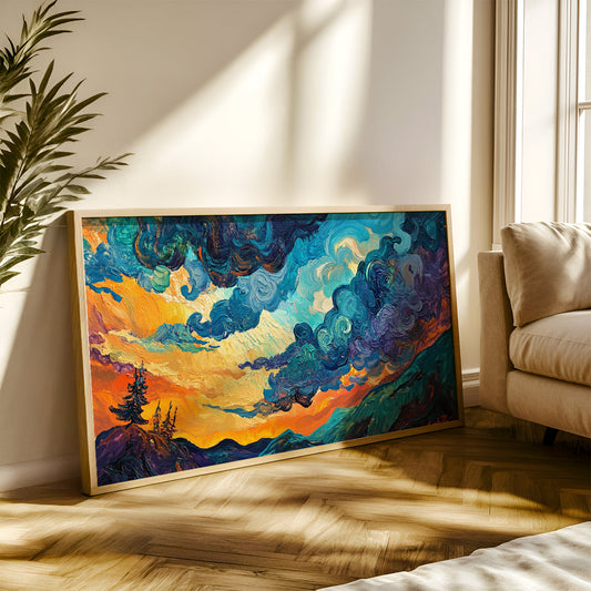 Modern Art Painting in a Lifestyle Setting