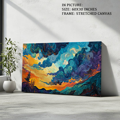 Artwork in Natural Wood Frame