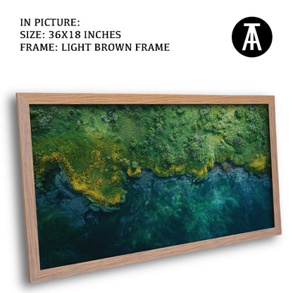 Artwork in Dark Brown Frame