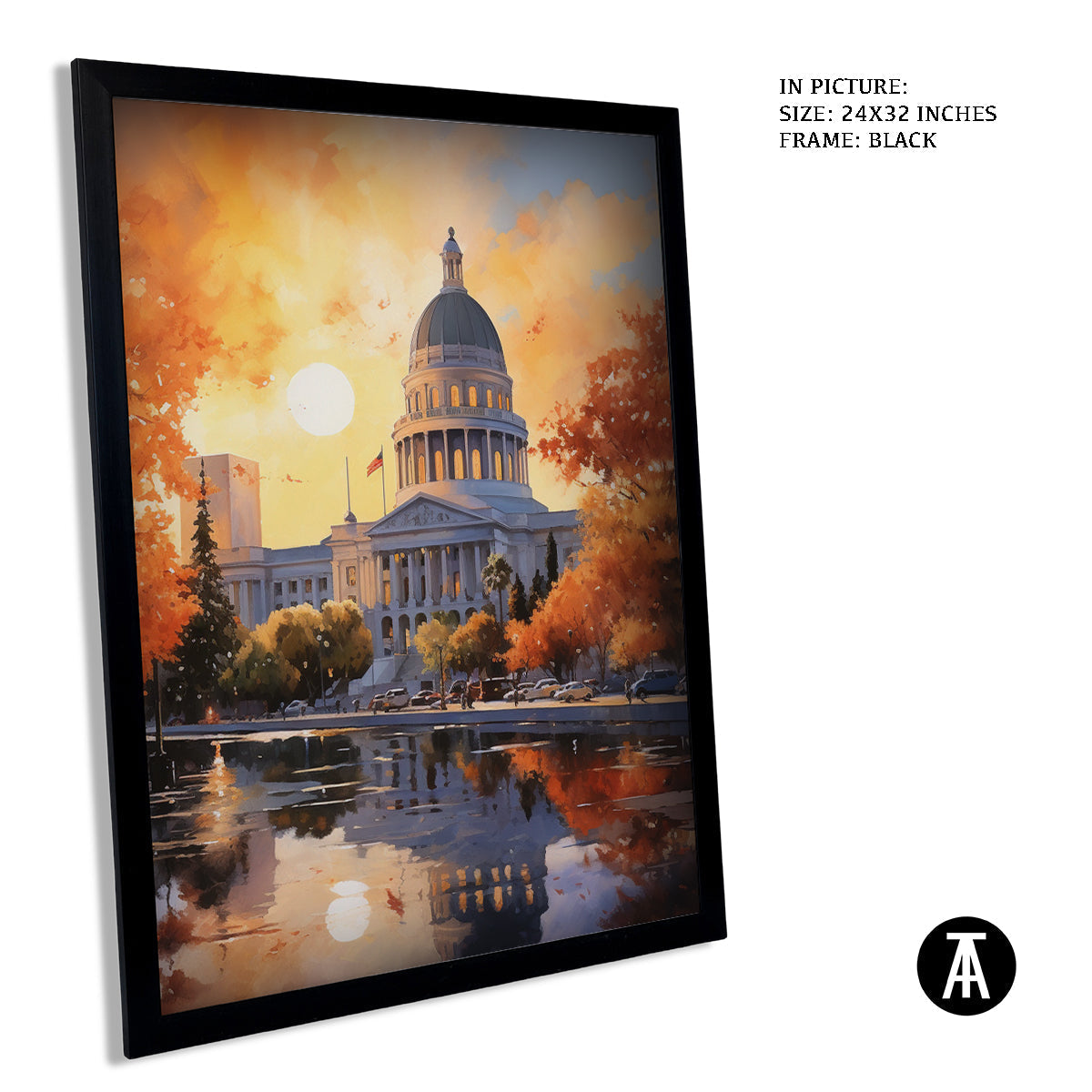 Sample Artwork in Black Frame