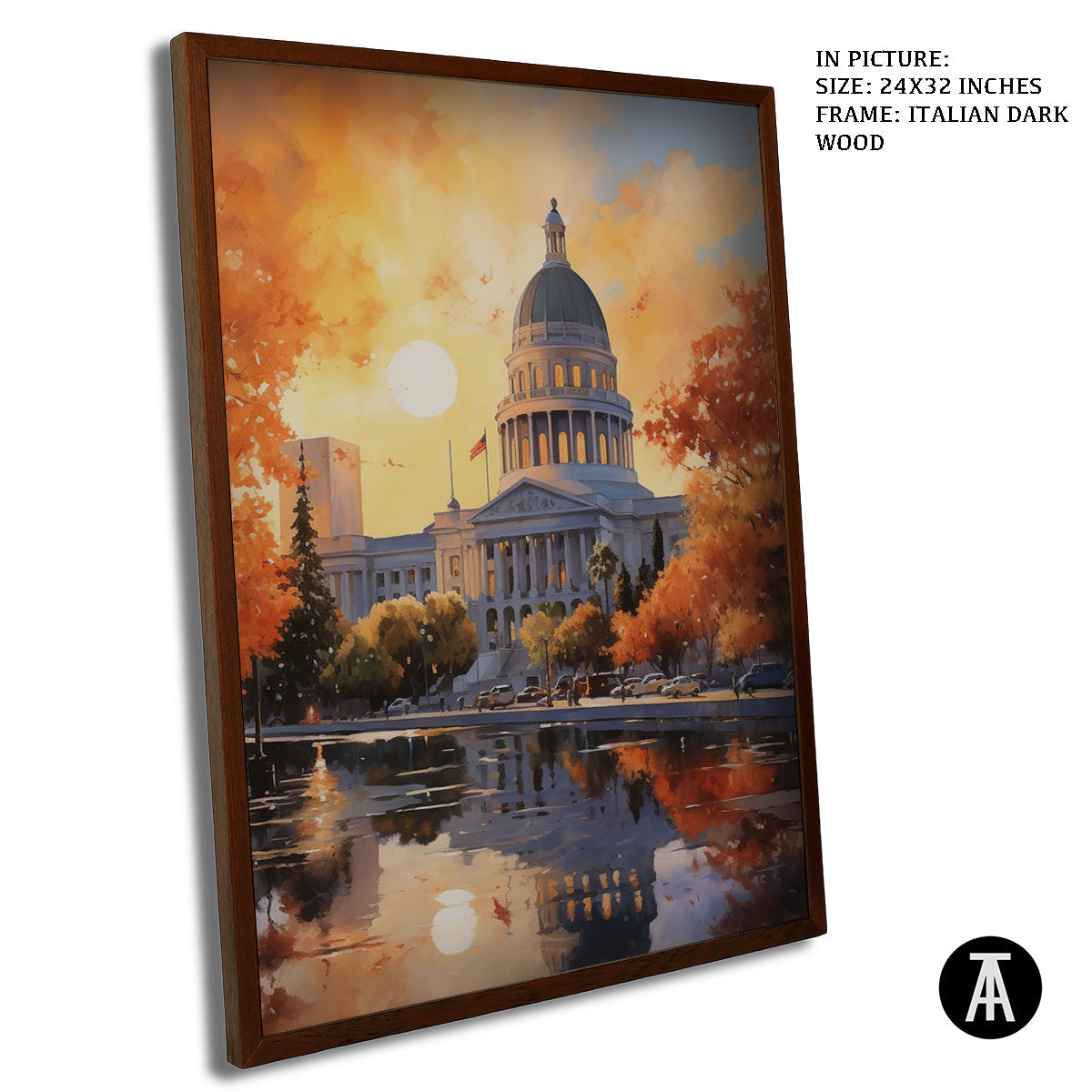 Sample Artwork in Italian Wood Framing Dark