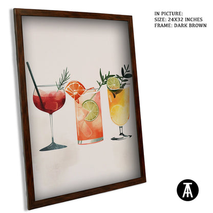 Artwork in Dark Brown Frame