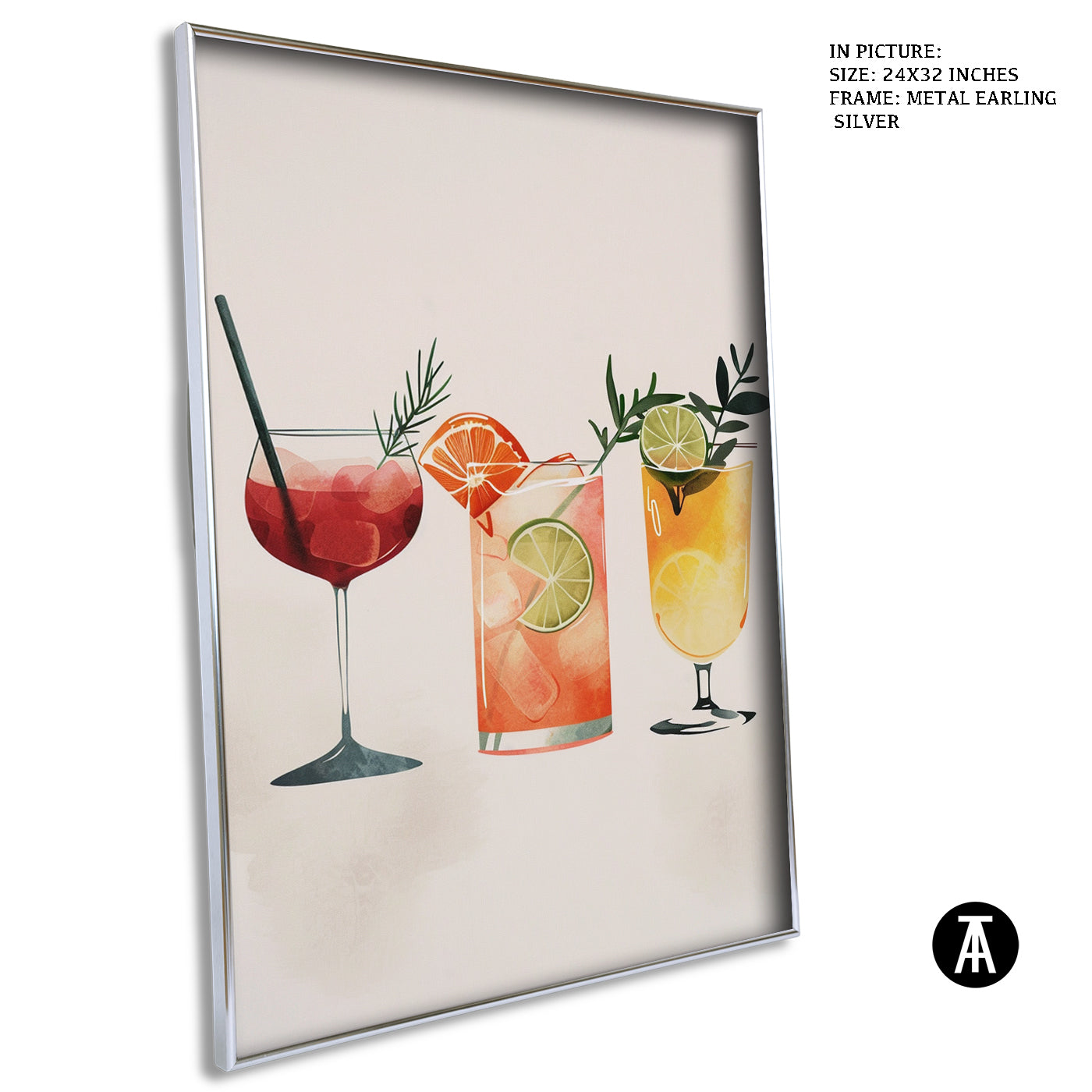 Artwork in Metal Earling Silver Frame