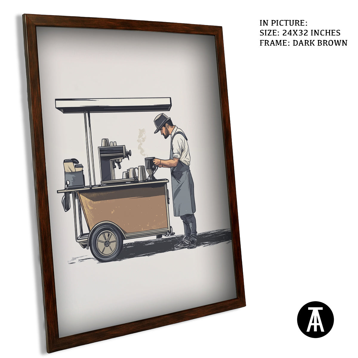 Artwork in Metal Champagne Gold Frame