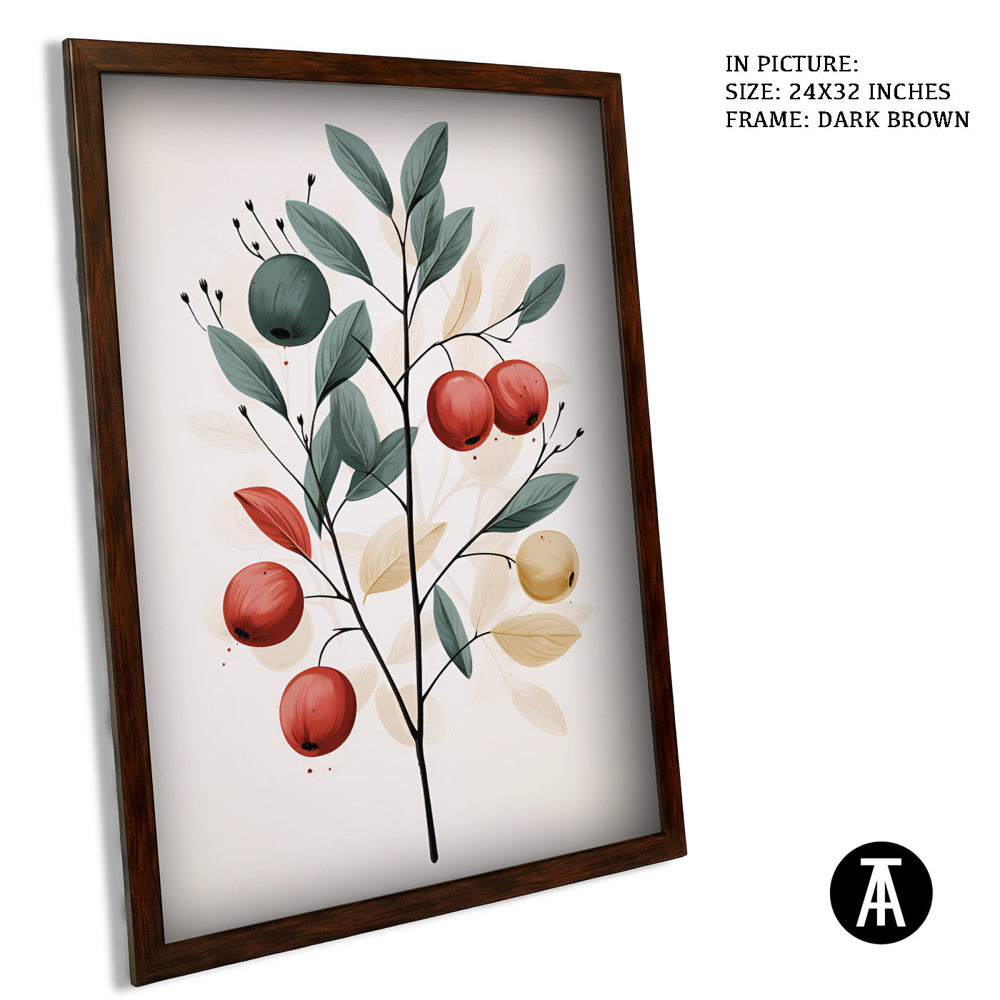Artwork in Metal Champagne Gold Frame