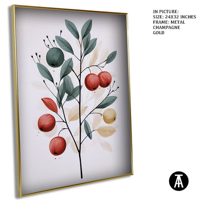 Artwork in Light Brown Frame
