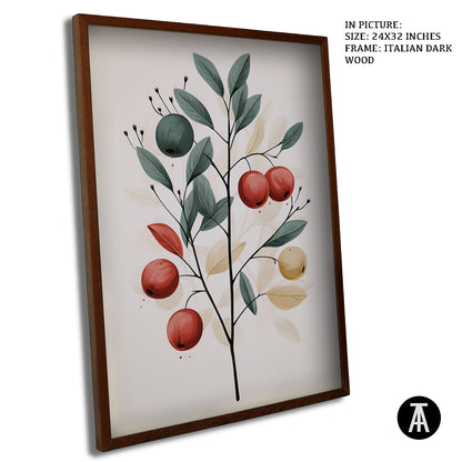 Artwork in Dark Wood Frame
