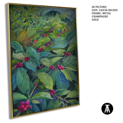 Artwork in Metal Champagne Gold Frame